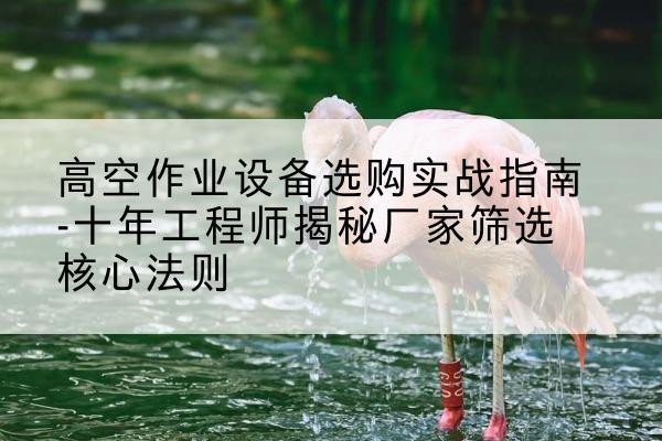 卢氏剪叉式升降机厂家-高空作业设备选购实战指南-十年工程师揭秘厂家筛选核心法则